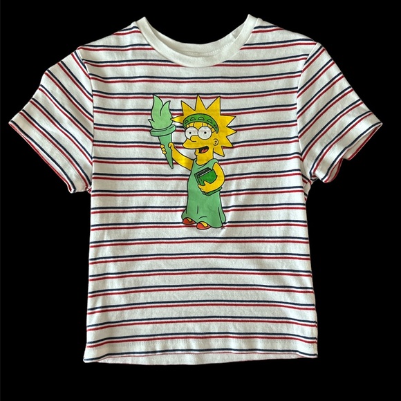 Red White & Blue Simpsons Tee - Picture 1 of 3